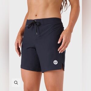 Roxy To Dye 7" Boardshort Black Women’s Medium Surf Front Tie Beach